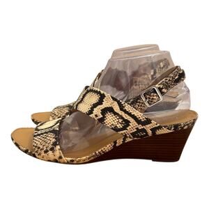 Franco Sarto Danila2 Wedge Sandals Reptile Snakeskin 9.5
